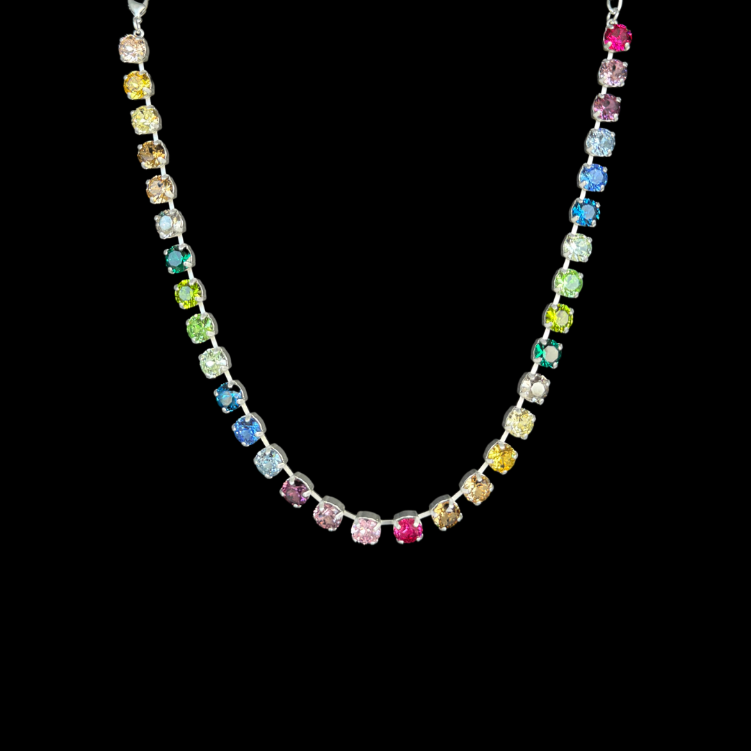 3:33 Necklace - Rainbow Crystal Chain