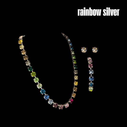 3:33 Necklace, 2:22 Bracelet and 11:11 Earring Set (Silver)