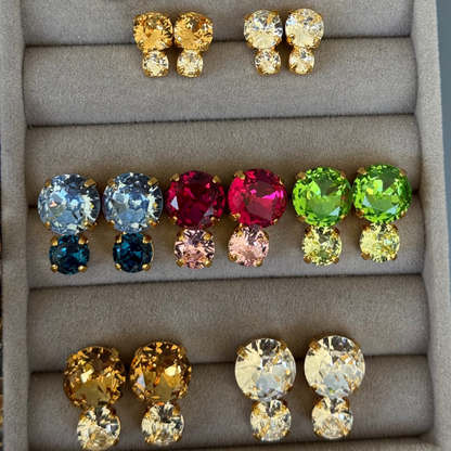 XL Double Stack Earrings - 14k Gold Plated