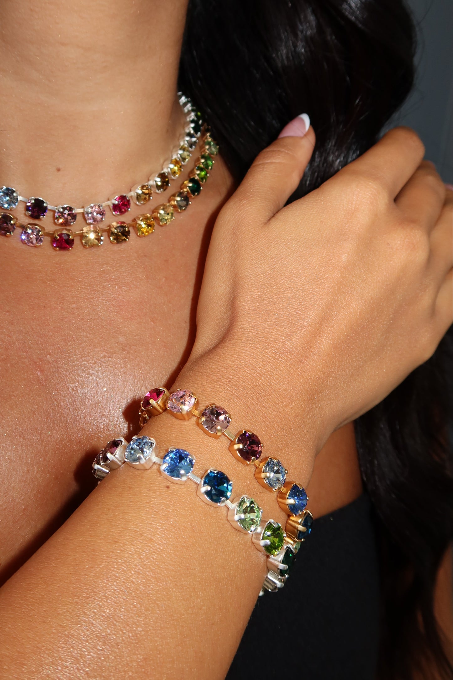 3:33 Necklace - Rainbow Crystal Chain