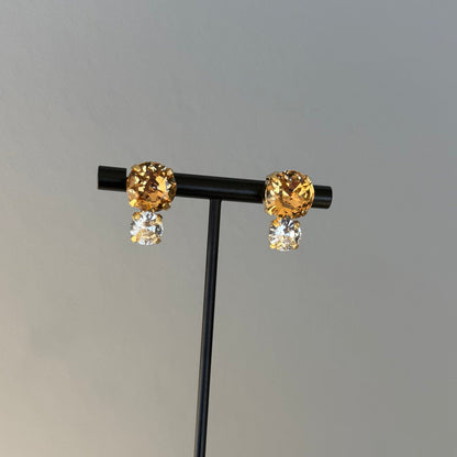 XL Double Stack Earrings - 14k Gold Plated