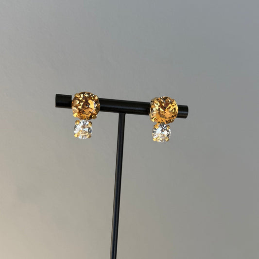 Double Stack Earrings - 14k Gold Plated